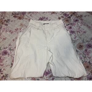 Forever 21 Women’s White Jogger Styled Pants Size Small 92% Viscose 8% Polyester